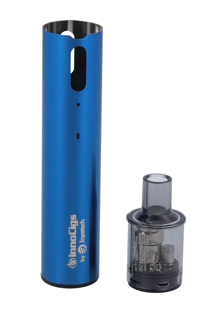 InnoCigs eGo POD E-Zigaretten Set 3 Robuster blauer Handstück für elektronische Zigaretten von Joyetech, inklusive transparentem Lithium-Ionen-Akku.