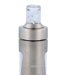 Nikotin-Vape mit digitaler LED-Anzeige in silber, tragbares E-Dampfergerät für Dampfer, langlebig und benutzerfreundlich. Perfekt für Dampferlebnis unterwegs.