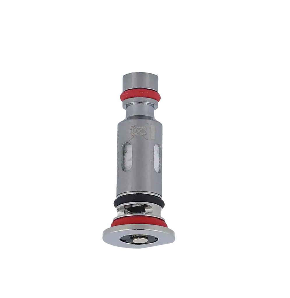 Uwell Caliburn G 0,8 Ohm Head 5 Edelstahl-Düse für Vakuumverpackung, langlebig und robust, geeignet für Lebensmittelindustrie und Haushalt, silberfarben mit rotem Dichtungsring.