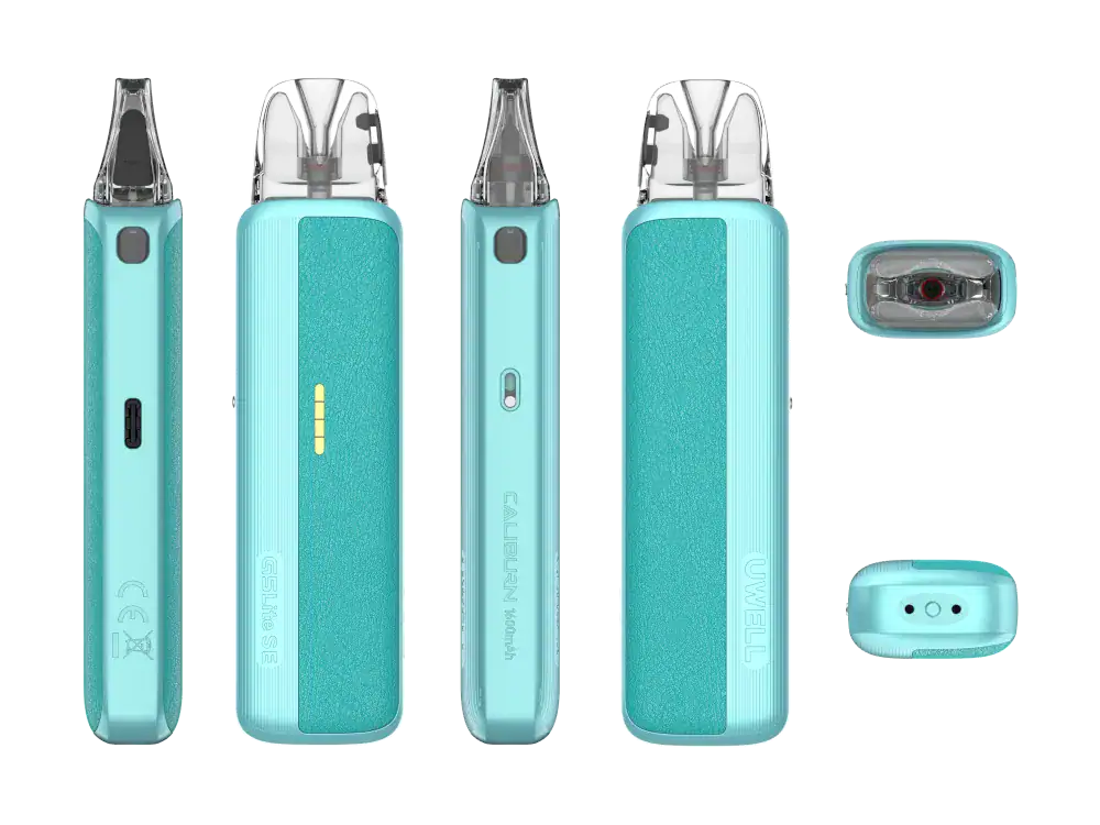 Das Uwell Caliburn G5 Lite SE Pod Kit überzeugt mit 1600 mAh Akku, bis zu 6 Tagen Laufzeit, automatischer Leistungsregelung und PRO-FOCS 4.0. Dual Adjustable Airflow, Side-Fill-System, 4-Bar LED-Anzeige und USB-C Laden. Kompatibel mit GPP, G4 und G3 Pods.