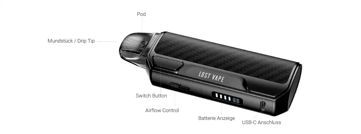 Lost Vape Thelema Elite S Pod E-Zigaretten Set 5 Lost Vape Thelema Elite S Pod E-Zigaretten Set
