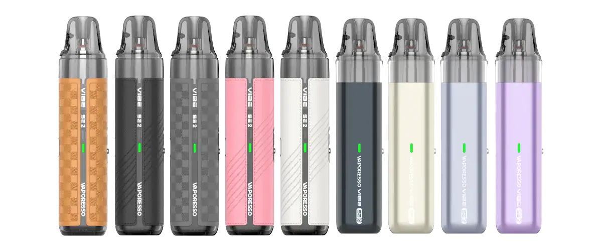 Das Vaporesso Vibe SE 2 Set kombiniert einen 1.400-mAh-Akku mit dem Dual Mesh Smart T-Pod (4,5 ml) und zwei Leistungsmodi. Wählbar in Leather oder Gleaming-Ausführung, mit Top-Fill, USB-C-Laden und RGB-Akkuanzeige. Jetzt im Letz-Go-Shop bestellen.